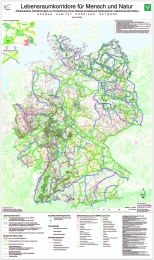 Deutschlandkarte Naturraumübergreifende Lebensraumkorridore für Mensch und Natur