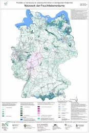 Deutschlandkarte des Netzwerks der Feuchtlebensräume