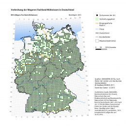 Karte Verbreitung der Mageren Flachland-Mähwiesen in Deutschland