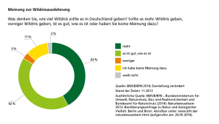 Diagramm: Meinung zur Wildnisausdehnung