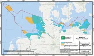 Karte Marine Natura 2000-Gebiete in der deutschen Nord- und Ostsee