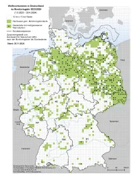 Wolfsvorkommen in Deutschland im Monitoringjahr 2023/2024