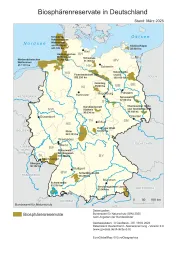 Karte der Biosphärenreservate in Deutschland