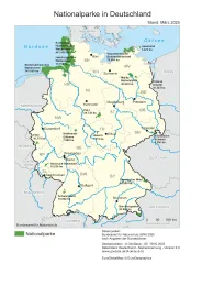 Karte Nationalparke in Deutschland