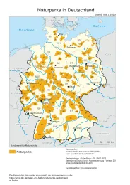 Karte Naturparke in Deutschland
