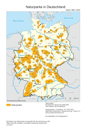 Karte Naturparke in Deutschland