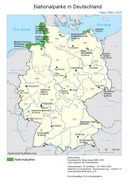 Karte Nationalparke in Deutschland