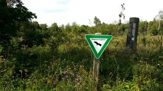 Nature reserve with sign