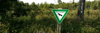Nature reserve with sign