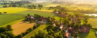Village in Germany from the air