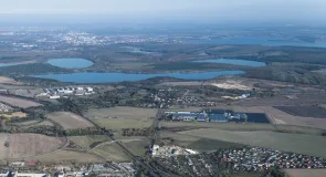 Luftaufnahme Tagebausee Holzweissig