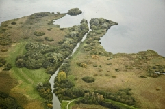 Luftaufnahme Flussmündung Dümmer See