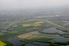 Luftaufnahme der Weseraue bei Windheim