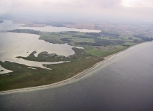 Luftaufnahme der Schleimündung im Wattenmeer