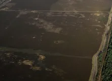 Luftaufnahme Blick über das Truppenübungsgelände auf einen Teil der großen Heide nördlich von Unterlüß