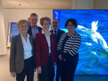 Von links: Prof. Dr. Karin Lochte, Peter Südbeck, Dr. Juliana Köhler, Sebastian Unger, Sabine Riewenherm