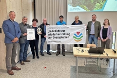 Teilnehmer der Auszeichnung des Projektes „Wiederherstellung von naturnahen Wäldern“ im Nationalpark Berchtesgaden 