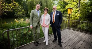 Zoo Direktor Dr. Andreas Knieriem, BfN-Präsidentin Sabine Riewenherm und Prof. Johannes Vogel, PH.D, Generaldirektor des Museums für Naturkunde Berlin