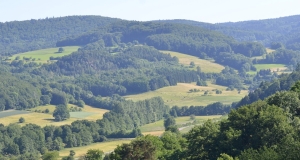 Zu sehen ist das strukturreiche Fischbachtal im Odenwald.