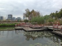 Wasseraufbereitung in einem Stadtpark auf dem alten EXPO-Gelände in Shanghai