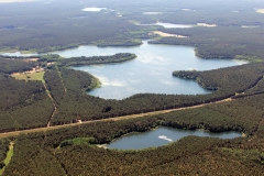 Luftaufnahme Wittwe- und Krummersee 