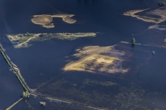 Luftaufnahme Überschwemmte Wiesen des Wulfener Bruch 