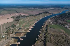 Luftaufnahme Elbverlauf bei Vietze, nordöstlich von Gorleben