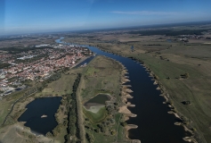 Luftaufnahme Jerichower Aue mit Blick auf Tangermünde 