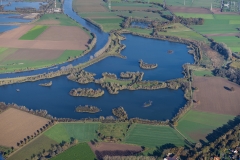 Luftaufnahme Herbststimmung am Weserbogen östlich von Stolzenau