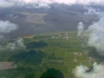 Luftaufnahme der Insel Pellworm im Schleswig-Holsteinischen Wattenmeer