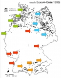 Karte zur Lage und Verteilung der Moore in Deutschland