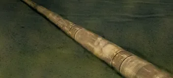 Neu verlegte Pipeline auf dem Meeresgrund