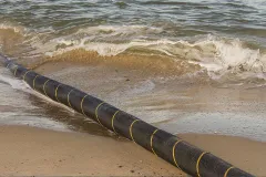 18cm Durchmesser, 53 kg pro Meter. Das Seekabel für die Anbindung des Windparks alpha ventus