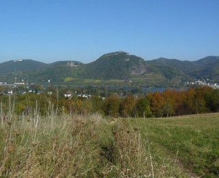 Blick auf das Siebengebirge, Bestandteil des Naturschutzgroßprojekts "chance7"
