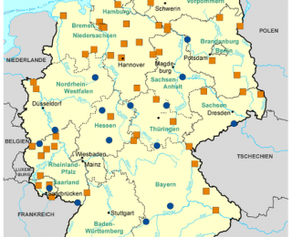 Karte: Bundesweite Verteilung der Naturschutzgroßprojekte