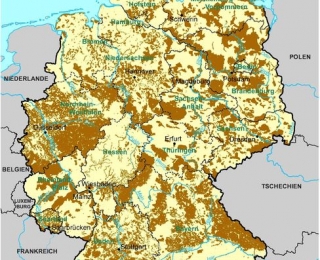 Karte: Landschaftsschutzgebiete in Deutschland