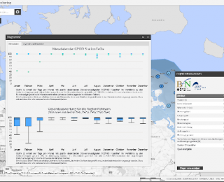 Screenshot Kartenanwendung: Akustische Erfassung von Schweinswalen in der deutschen Ostsee