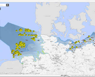 Screenshot Kartenanwendung: Erfassungskampagnen Sichtung von Schweinswalen