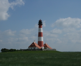 The Westerhever Lighthouse in the Wadden Sea World Heritage Site