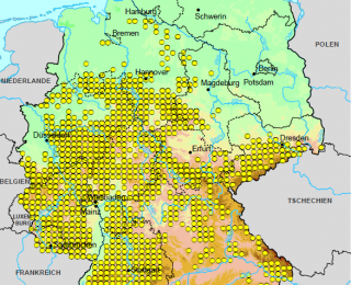 Karte Verbreitung des Feuersalamanders in Deutschland