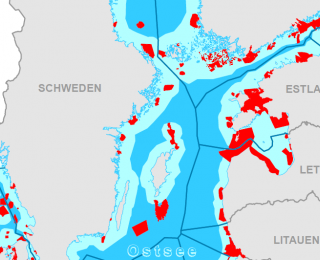 Karte Meeresschutzgebiete (HELCOM MPAs), Vertragsstaaten und Konventionsgebiet der Helsinki-Konvention