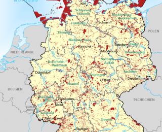 Karte Übersichtskarte FFH-Gebiete in Deutschland