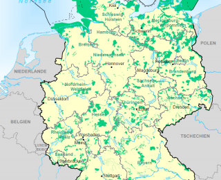 Karte Europäische Vogelschutzgebiete in Deutschland