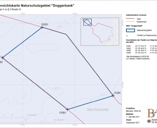 Übersichtskarte Naturschutzgebiet Doggerbank
