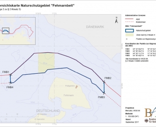Übersichtskarte Naturschutzgebiet Fehmarnbelt