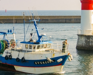 Französischer Kutter in der Bretagne