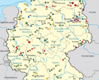 Karte Erprobungs- und Entwicklungsvorhaben des Bundes im Bereich Naturschutz und Landschaftspflege