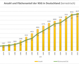 Anzahl und Flächenanteil Naturschutzgebiete