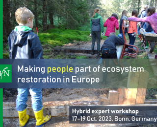 Banner of the workshop “Making people part of ecosystem restoration in Europe”  