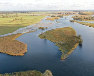 Luftbild Altarmanschluss an der Unteren Havel